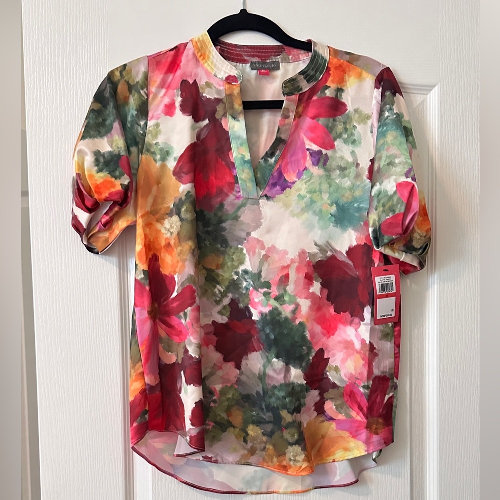 Vince Camuto Floral Blouse, XS